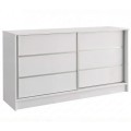 Komoda przesuwna ARIA biała ze szprosami.