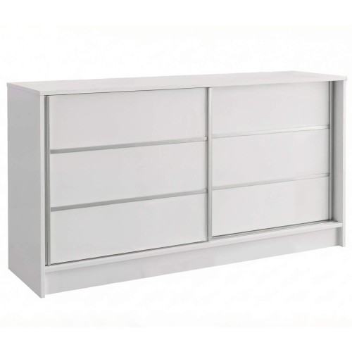 Komoda przesuwna ARIA biała ze szprosami.