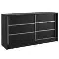 Komoda przesuwna ARIA czarna ze szprosami.