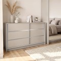 Komoda przesuwna nowoczesna do salonu ARIA kaszmir ze szprosami.