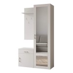 Garderoba z lustrem wieszakami POLI 100 cm