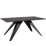 Ława kawowa VARIA 120 cm Black Pietra na skośnych nogach 