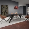 Stół nowoczesny VARIA 4  rozłożony F206 ST9 Black Pietra Grigia.