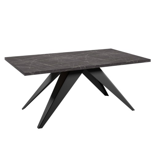 Stół VARIA 4  złożony F206 ST9 Black Pietra Grigia.