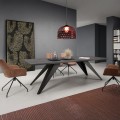 Stół  rozłożony  do jadalni 4 AR H1346 ST32 Anthracite Sherman Oak.