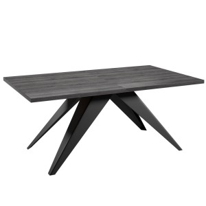 Stół nowoczesny rozkładany 140-240 Antracite metalowe nogi SENTO 