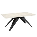 Stół nowoczesny rozkładany SENTO 160-260 White Chromix metalowe nogi 