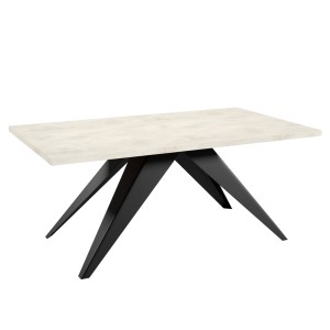 Stół nowoczesny rozkładany SENTO 160-260 White Chromix metalowe nogi 