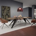 Stół  SENTO 140 rozłożone nowoczesne czarny stelaż Davos.
