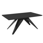 Stół nowoczesny rozkładany 140-240 czarny molet metalowe nogi SENTO