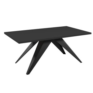 Stół nowoczesny rozkładany 140-240 czarny molet metalowe nogi SENTO