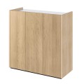 EASY EA-03 - komoda 3d z oświetleniem - dąb scandi-biały połysk.