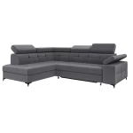 Narożnik szary na nóżkach z pojemnikiem BERGI