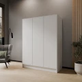 Szafa garderoba biała z półkami i drążkami GALI 150 cm.