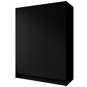 Szafa czarna uchylna z drążkami półkami 150 cm GALI 