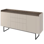 Komoda z szufladami i szafkami led 166 cm LAGO LG-03