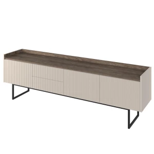 Szafka RTV ryflowana  na nóżkch 192 cm LAGO LG-06