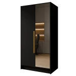 Szafa czarna uchylna z lustrem 102 cm LUSO