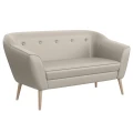 Sofa DIMA II skandynawska 140 cm na nóżkach beżowa ekoskóra- SOFT 33.