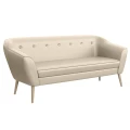 Sofa DIMA III skandynawska 180 cm na nóżkach kremowa ekoskóra- SOFT 18.