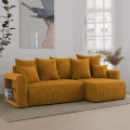 Narożnik rozkładany do salonu 238x142x73cm sztruksowy SOLERI w tkaninie POSO 1 do salonu.