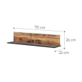Półka 110 cm FARGO FG-09 canion-raw steel-wymiary.