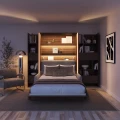 Meble bed concept lenart w kolorze dąb dunin bc-01 z dostawkami oświetleniem.