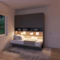 Nowoczesne łóżko chowane bed concept w szafe z nadstawką bc-11 dąb dunin.jpg.