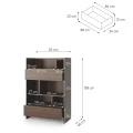 Szafka niska dąb dunin bed concept nowoczesny-wymiary.