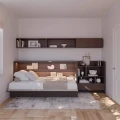 Meble bed concept dąb dunin z szafkami.