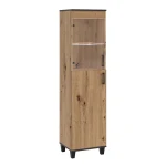 Witryna słupek 50 cm dąb artisan do salonu PRESTO P4