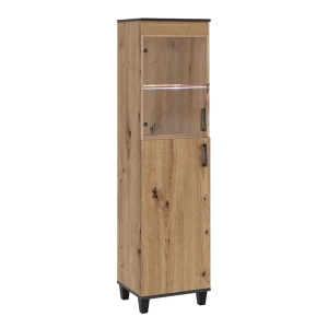 Witryna słupek 50 cm dąb artisan do salonu PRESTO P4