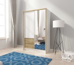 [ARCHIWUM]Szafa z lustem i szufladami SIERRA I 130 cm
