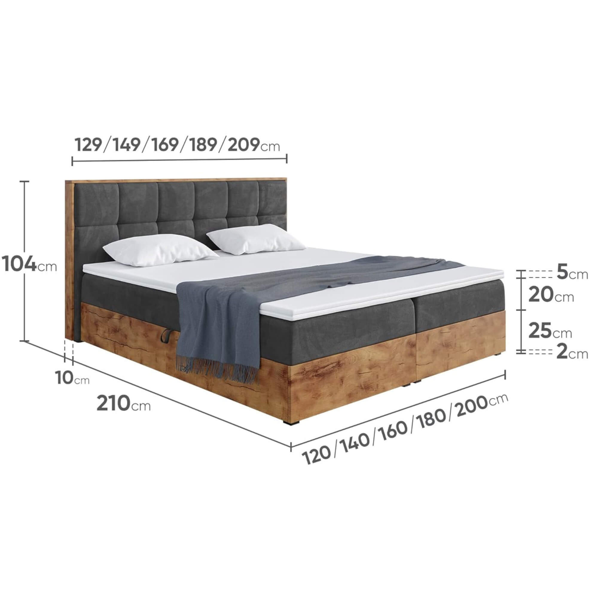Wymiary czarny łóżka WOODIN 8.jpg