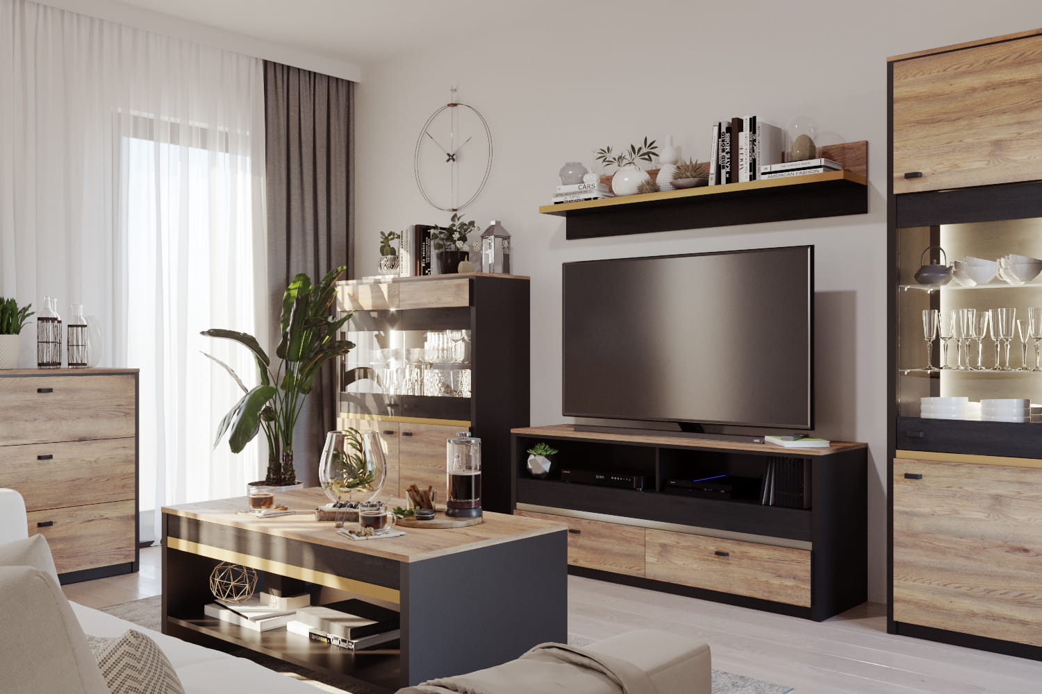 półka w salonie - co postawić