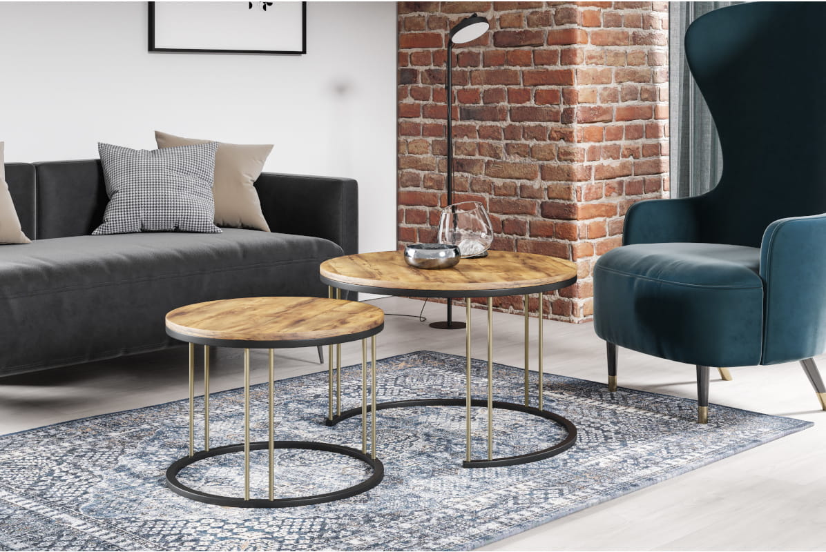 stolik kawowy industrialny do salonu