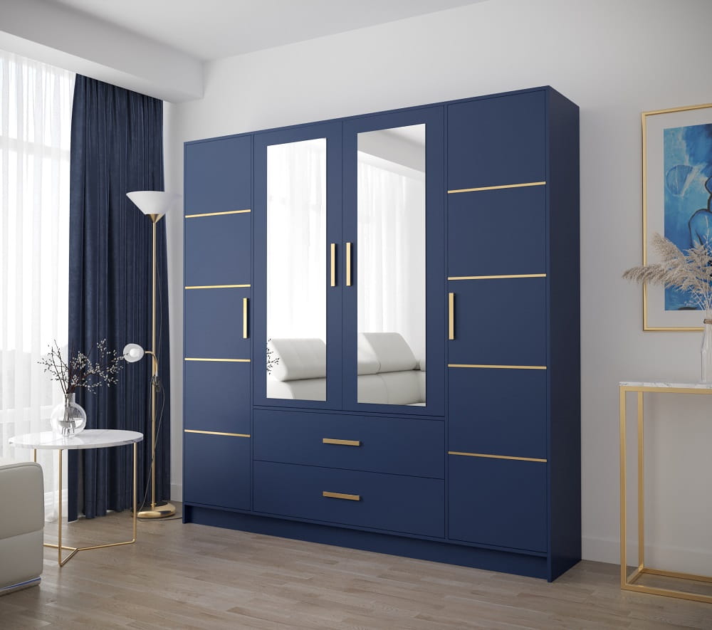 granatowa szafa do przedpokoju