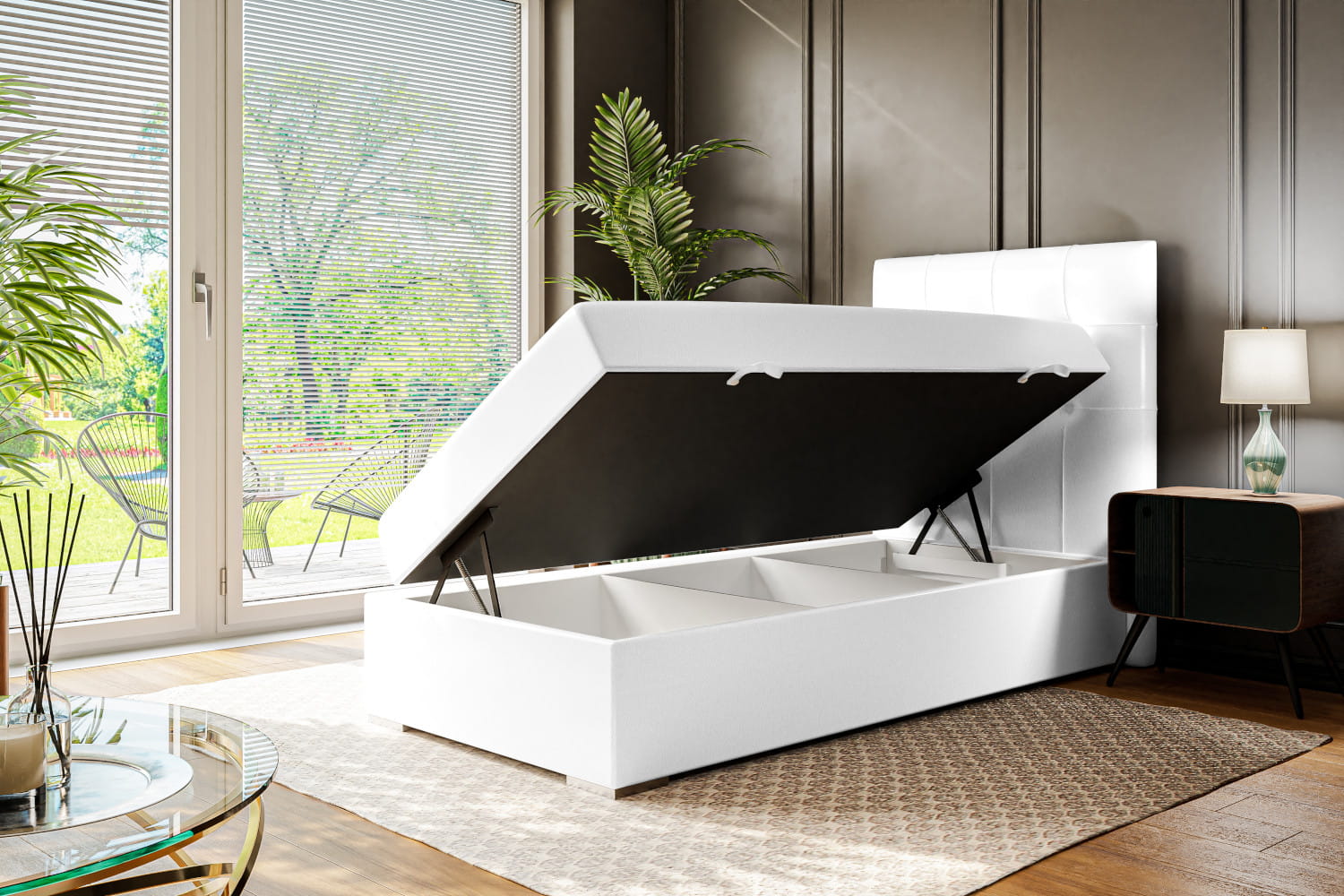 DENI biała ekoskóra