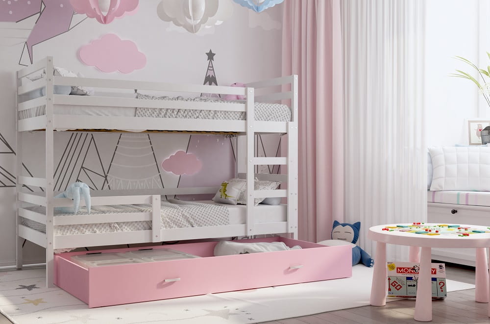 Biel / Różowe Szuflady Jarek 190x80