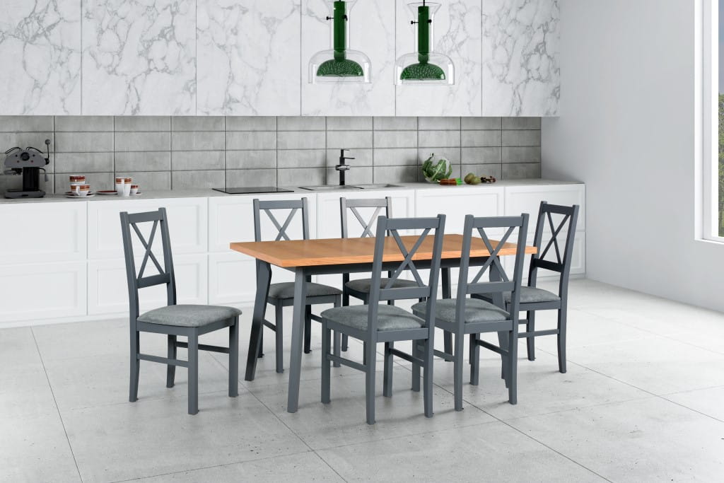 OSLS 10 GRAFIT BLAT DĄB NAT.+ BILO 10 GRAFIT (17X)-opcja tapicerowana.