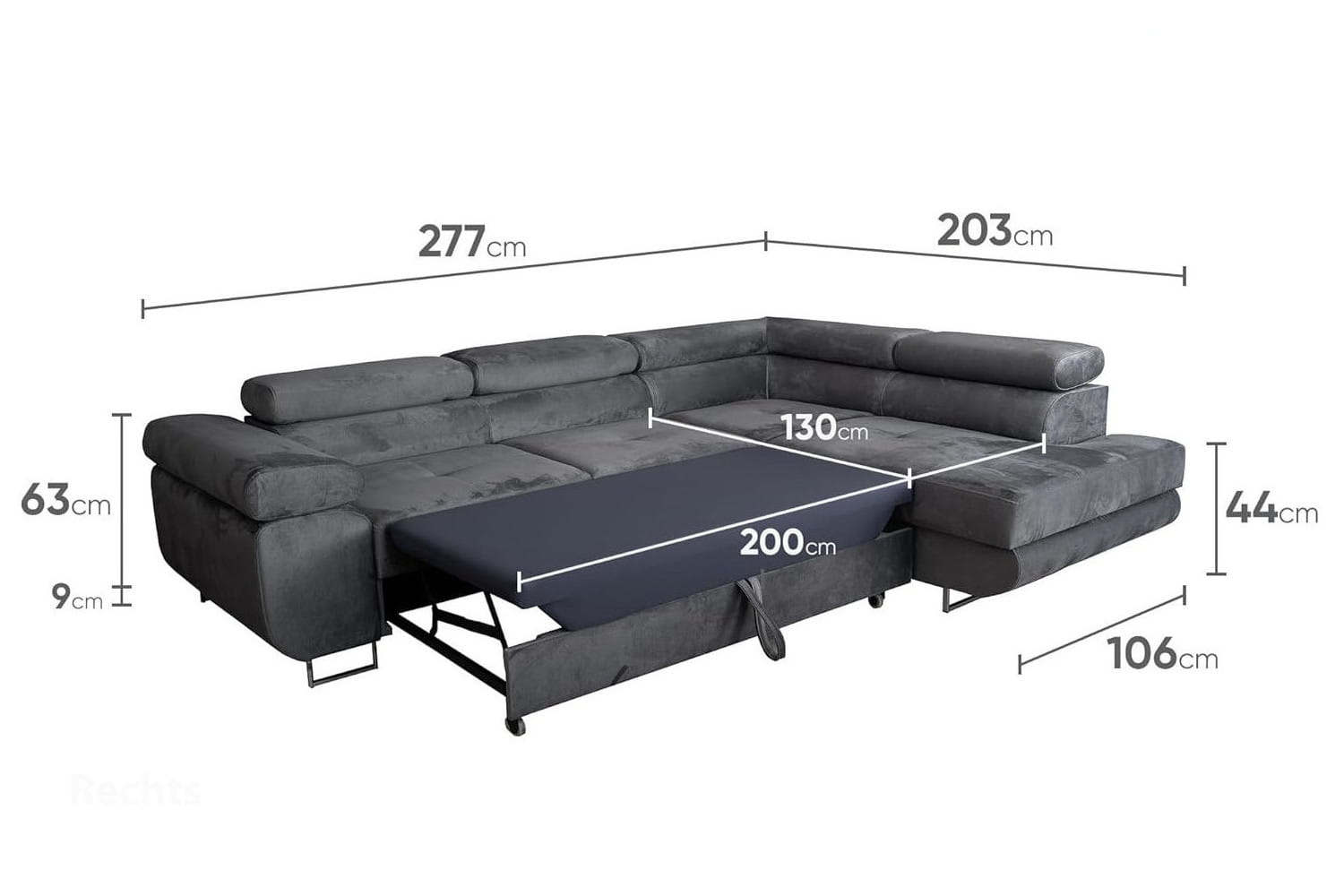 wymiary narożnika maliba