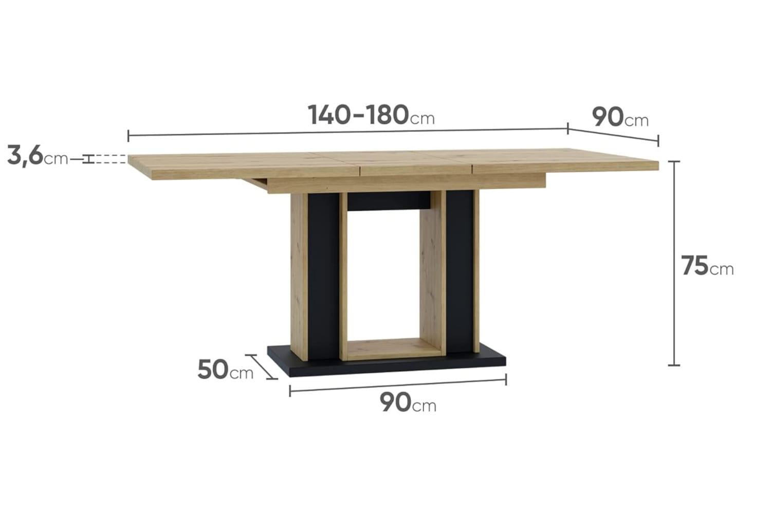 wymiry forset czrny artisan