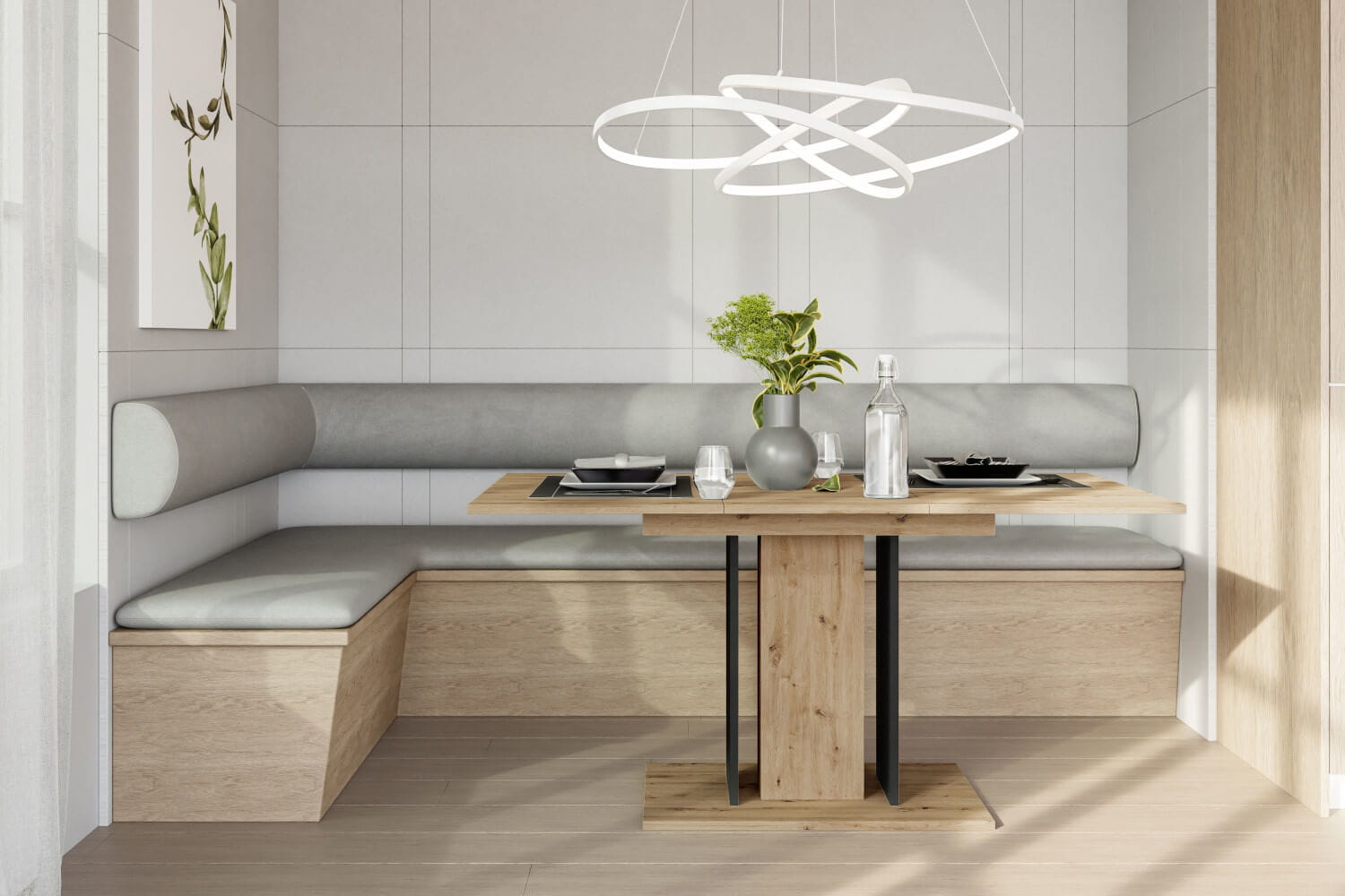 stół wodin artisan czarny-rozłożony