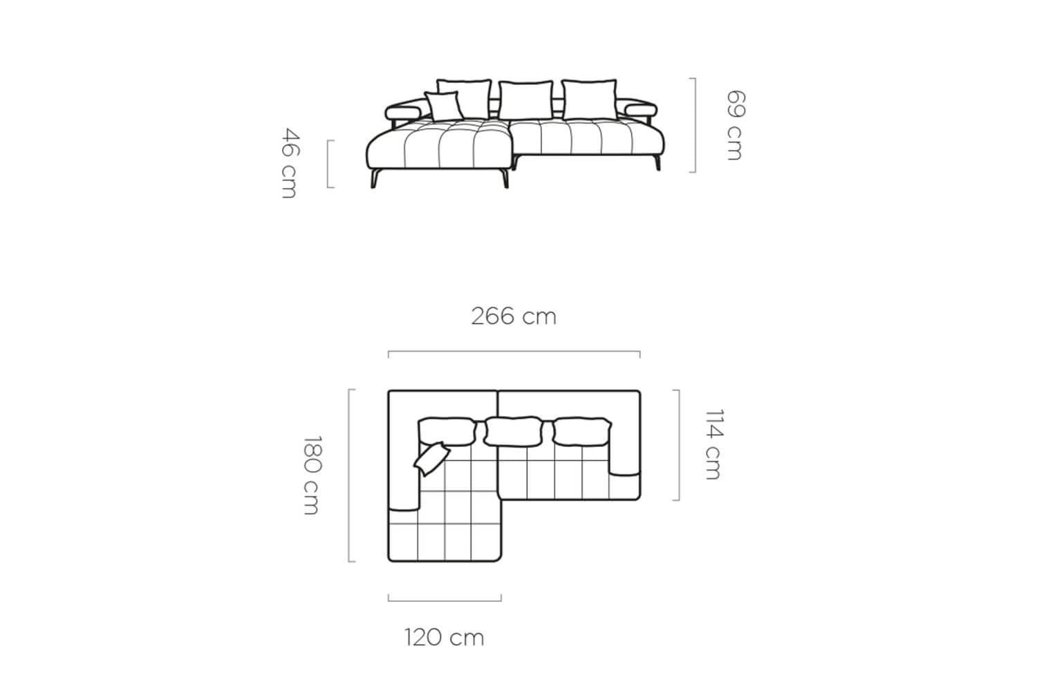 WYMIARY NAROŻNIKA MAGNETIC MINI