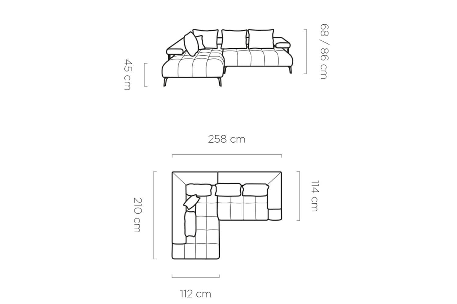 wymiary narożnika magnetic L
