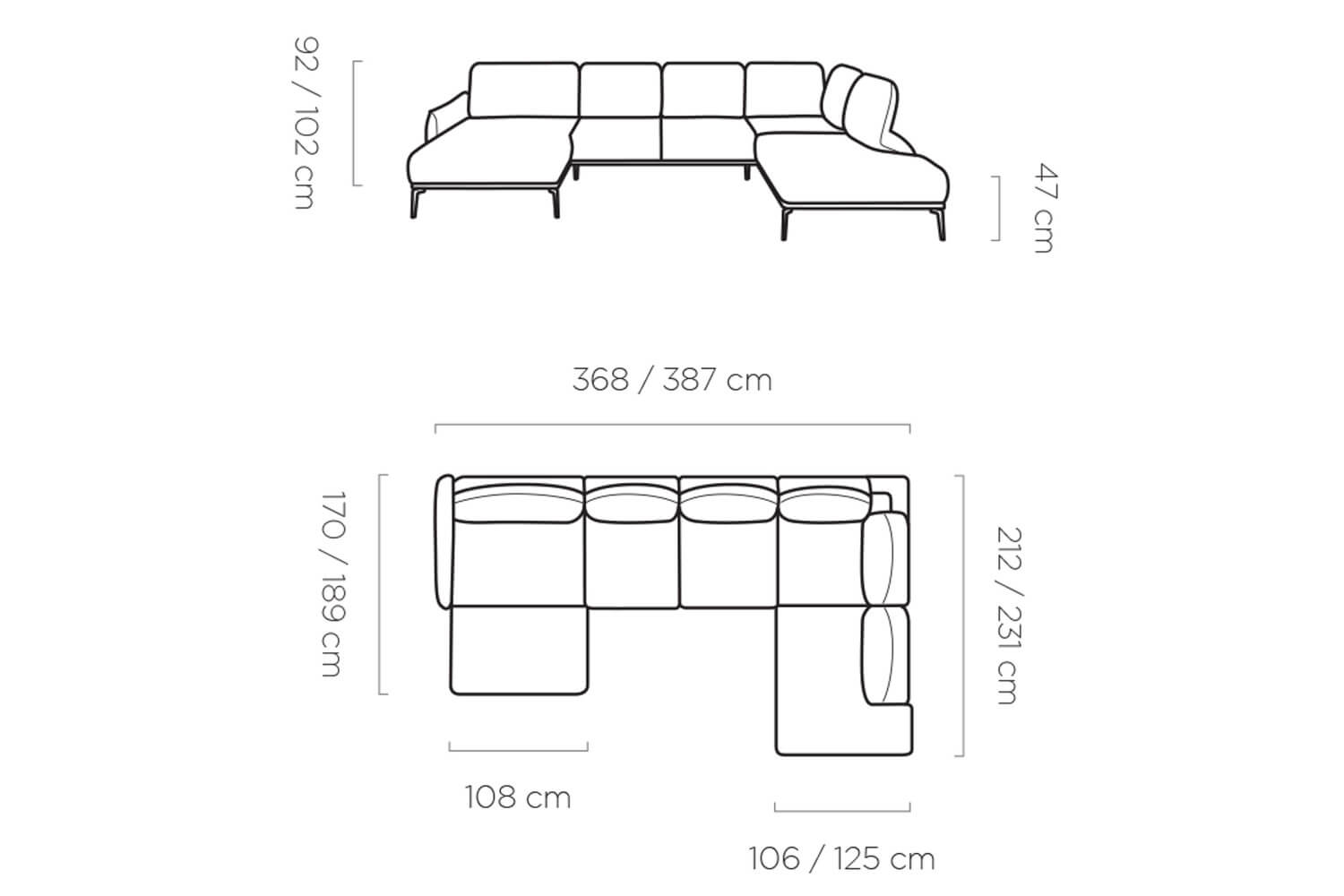 wymiary narożnika stormxl