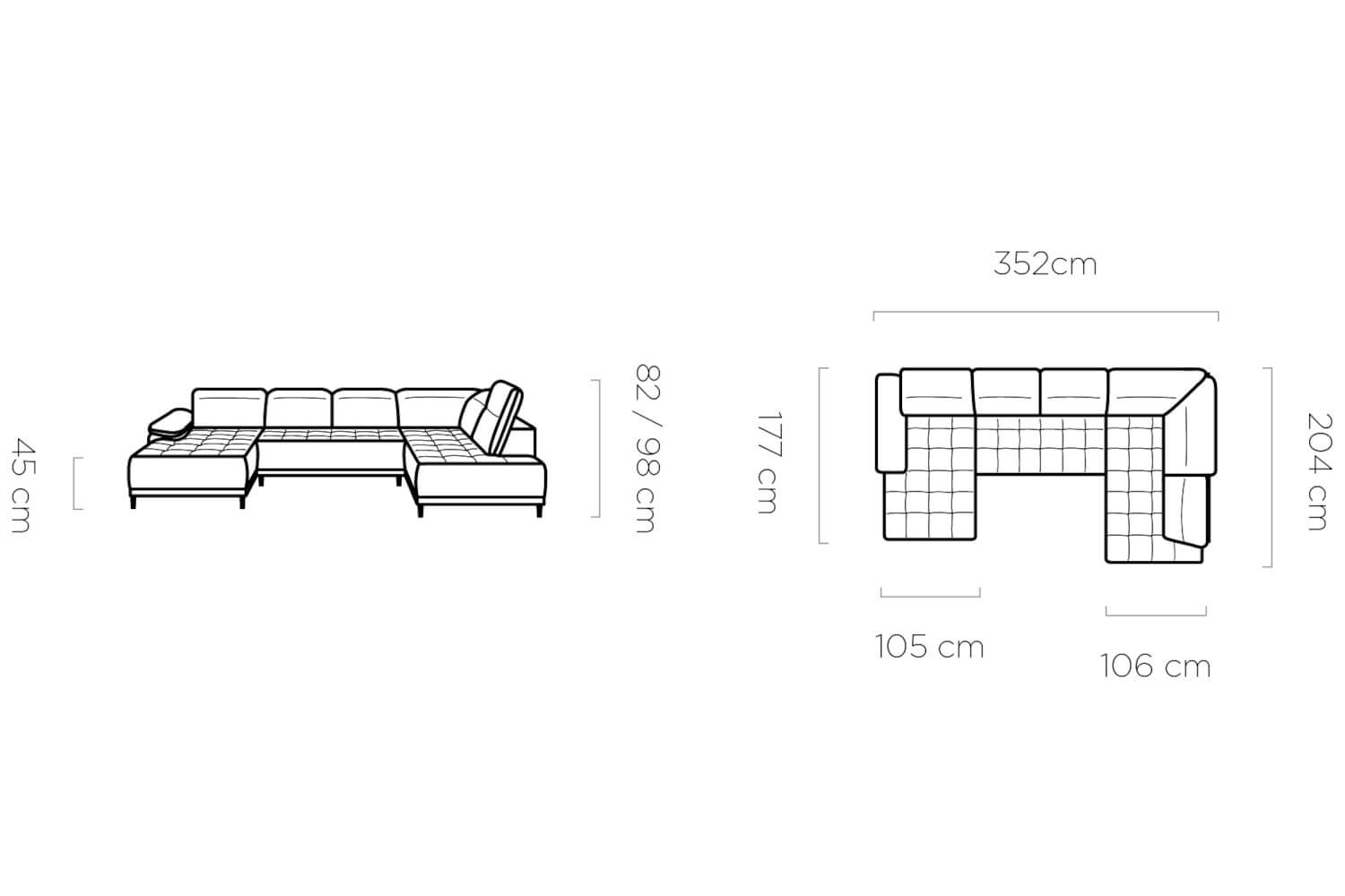 wymiary narożnika focus xl
