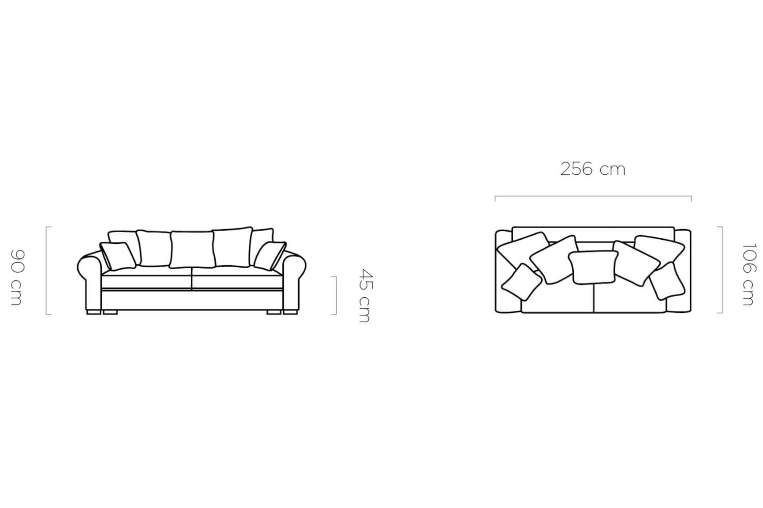 wymiary sofa deluxe