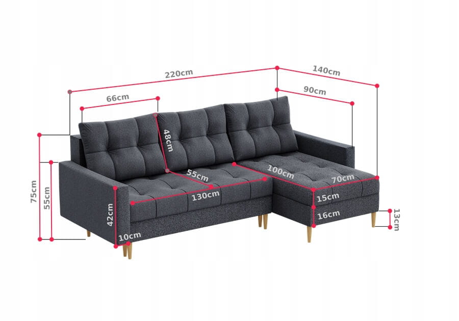 wymiary narożnika scando l