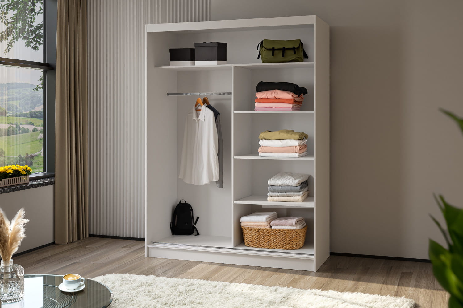 wnętrze szafy 160 cm nila